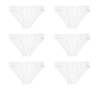 Clossy London Culotte blanche en coton doux pour femme - Culotte taille haute - Confortable - Respirant - Qualité supérieure, Blanc Lot de 6, L/XL grande taille