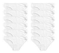 Clossy London Culotte blanche en coton doux pour femme - Culotte taille haute - Confortable - Respirant - Qualité supérieure, Blanc Lot de 12, L-XL