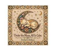 Cloth Background, Modern Calming Cat Moon Pattern, Indoor Decorative Backdrop for Living Room, Party, Photography, Family Gathering, Dining Room, Birthday Celebration, Perfect for Home Decor and Photo