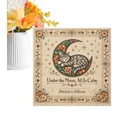 Cloth Background, Modern Calming Cat Moon Pattern, Indoor Decorative Backdrop for Living Room, Party, Photography, Family Gathering, Dining Room, Birthday Celebration, Perfect for Home Decor and Photo