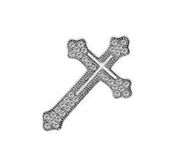 CLOTHBAG Broche en forme de croix raffinée pour homme - Accessoire élégant pour les affaires et les formels, 3.5cm, Métal, Pas de gemme