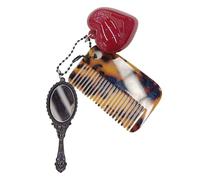 CLOTHBAG Porte-clés tendance multifonction avec pendentif en forme de cœur pour soins capillaires élégants et créatifs