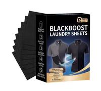 Clothes Blackening Dyeing Laundry, Darkening Laundry Sheets, 12 Pieces Clothing Dye Tablets, 3 Inches Fabric Dye with Easy Application, Strong Pigment Black with Long Lasting Color, Textile Supplies