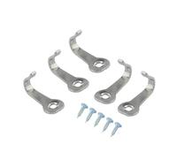 Clothes Hook Lot de 5 mini crochets en alliage avec vis, fixation murale, style rustique, for clés, manteaux, sacs, chapeaux, à main, salle bain, cuisine, 40 mm, noir/blanc pour Maison(Silver)