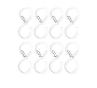Clothes Hook Lot de 8 crochets suspension élégants en forme S, multifonctionnels, for la cuisine et maison. Crochets résistants au vent avec système verrouillage pour Maison(Transparent - 8Pcs)
