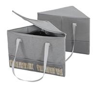 Clothes Organizer - High-quality Oxford Cloth, Stacker Box, Foldable Container, Durable Handles | Hanger Storage, Space Saving, Tidy, Compact + For Household, Bedroom, Laundry Room, Wardrobe