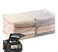 Clothes Storage Bag - Clear Foldable Container With Handle, Large Durable Organizer | Transparent Design For Easy Identification, Practical Wardrobe Storage Solution Protecting Garments From Dust Mois