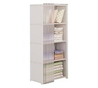 Clothes Storage Cabinet - Fabric Cover Organizer, Garment Hanging Stand | Space-Saving Wardrobe Closet System, Foldable Clothing Rack Solution, Best Use Case for Dorm Rental House Laundry Room