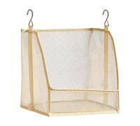 Clothes Storage Container, Hangable Closet Organizer Shelf, 30x27x25cm | Mesh Construction Lightweight Apparel Holder Easy Hanging Wardrobe Solution Neat Drawer Alternative
