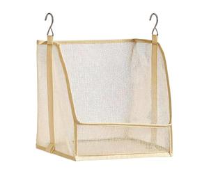 Clothes Storage Container, Hangable Closet Organizer Shelf, 30x27x25cm | Mesh Construction Lightweight Apparel Holder Easy Hanging Wardrobe Solution Neat Drawer Alternative