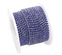 Clothing Accessories 10Yards/Roll Glass Crystal Rhinestones Sliver Base Cup Chain Decorations DIY Garment/Bags/Wedding Dress(Color 2,COLOR 01_SS12)