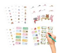 Clothing Labels - Self Adhesive Paper 8.7x12cm | Iron Free Kids Name Stickers Set, Durable Clothing Identification Tags | School Home Nursing Elderly Care Laundry Garment Labeling Use