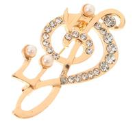 Clothing Musical Instrument Bags Music Note Lapel Funny for an Anniversary Pearl Pin Treble Clef Brooch UK Alloy Silver