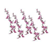 Clothing Patches - Embroidered 5 Piece Handmade Fabric, Flower Butterfly Sew On Applique Patch | For Art Repair Sewin1g Decals Jackets Blouses Shirts Bags Hats Jeans Fashion Accessories