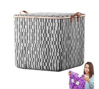 Clothing Storage Bags - Large Foldable Wardrobe Organizer With Zipper Handles, Clothes Blanket Comforter Storage Bins For Closet Bedroom Moving Bedding Organizer Bag