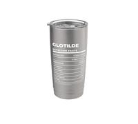 Clotilde Valeur Nutritive Nom Drôle Gobelet isotherme en acier inoxydable double paroi