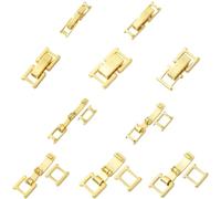Clotiry Lot de 10 fermoirs en laiton doré pour bracelet de montre - Pour fabrication de bijoux