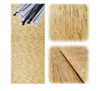 Clôture 1,5 m x 5 m - Barrière d'intimité pour balcon - Coupe-vent - Séparation de la cour - Respectueux de l'environnement - Naturel - Pour décoration de cour