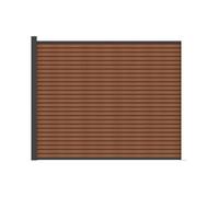 Clôture à enterrer effet bois H148 cm - Kit de 9 lames en composite co-extrudé + 1 poteau anthracite - PALIZO