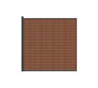 Clôture à enterrer effet bois H179 cm - Kit de 11 lames en composite co-extrudé + 1 poteau anthracite - PALIZO