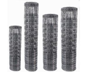 Clôture à gibier robuste 50 m Aquagart 150/12/30 I Treillis noué pour clôture hauteur 150 cm, 12 fils horizontaux largeur de mailles : 30 cm Clôture forestière grillagée galvanisée