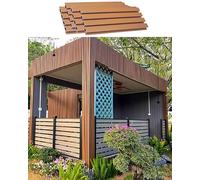 Clôture à lattes en bois composite durable pour jardin et terrasse - Respectueux de l'environnement, résistant aux intempéries, installation facile, design élégant pour décoration de jardin