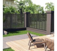 Clôture à Persiennes WPC 180x180 cm Marron Jardin Terrasse Extérieur vidaXL