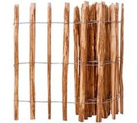 Clôture à piquets Bois de noisetier 90x500 cm Bois naturel G