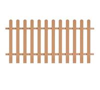 Clôture à piquets WPC composite bois-plastique marron 200x100 cm avec 12 lattes pour jardin enclos prairie barrière durable résistante à l'eau et à la pourriture idéale pour terrain agricole