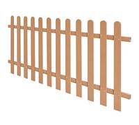 Clôture à piquets WPC en composite bois-plastique marron 200x80 cm avec 12 lattes pour jardin barrière palissade enclos prairie agricole élevage animal