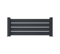 Clôture à poser ajourée H80.3 x L188.6 cm en aluminium anthracite - PRIMO