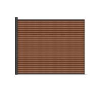 Clôture à poser effet bois H148 cm - Kit de 9 lames en composite co-extrudé + 1 poteau anthracite - PALIZO