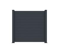 Clôture à poser H182 x L188.6 cm en aluminium anthracite - NAZARIO