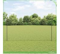 Clôture acier avec poteaux 1,5 x 25 m gris - kit panneaux extérieur (44 poteaux)