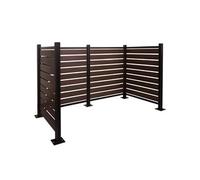 Clôture aluminium pour poubelles MENDLER HWC-K57 extensible 130x206x110cm brun G