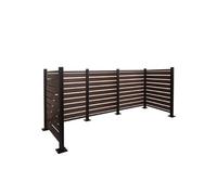 Clôture aluminium pour poubelles MENDLER HWC-K57 extensible 130x300x110cm brun G