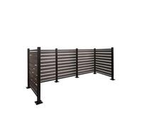 Clôture aluminium pour poubelles MENDLER HWC-K57 extensible 130x300x110cm gris Gris G