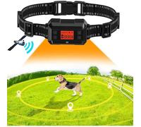 Clôture Anti-Fugue sans Fil GPS pour Chien Extérieur Amélioré IPX7 Étanche Électrique Système Clôture Collie COLLIER ANTI-ABOIEMENT
