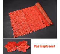 Clôture Artificielle en Faux Cuir oral elu,Haie de Lierre,Écran de Confidentialité,Panneau d'Extérieur,Décoration de délégations et d'Arrière-Cour - Type Red maple leaf-1m x 2m