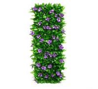 Clôture artificielle extensible avec feuilles vertes réalistes, parfaite pour les solutions d'intimité en plein air