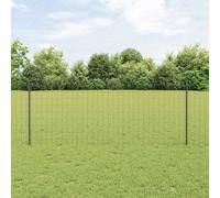 vidaXL Kit de clôture Euro Set de 2 Vert Métal 25 x 1 m Durable