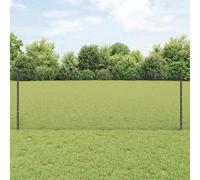 vidaXL Clôture en fil soudé avec 22 poteaux gris 0.8x50 m en acier 3336629 Gris