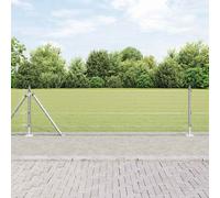vidaXL Kit de poteaux de clôture Ensemble de 2 Acier galvanisé 10 x 0,5 m