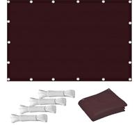 Clôture brise-vue 1,9 x 2,3 m - Sans perçage, léger, imperméable, durable et résistant aux intempéries - Pour camping, bord de piscine et utilisation en extérieur - Rouge vin