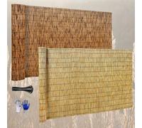 Clôture Brise Vue en Bambou Jardin, Canisse en Roseau Brise-Vent, écran de confidentialité décorative, Rouleau du Canisse Bambou Pour Exterieur Toit Cour 30 45 70 130 150 180cm Hauteur(Natural)