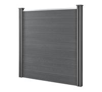 Clôture Brise Vue Getafe Bois Composite Gris 183 x 879 cm