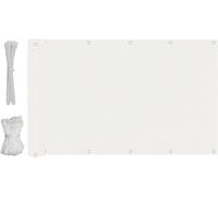 Clôture brise-vue pour balcon de 0,6 x 2,1 m - Housse durable résistante aux intempéries pour appartement, terrasse, porche, jardin et arrière-cour - Attaches de câble et cordon pour une installation