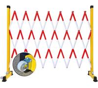 Clôture d'allée rétractable, barrière de circulation extensible, barrière de sécurité pliable mobile avec roulettes, portail industriel en métal ciseaux, barrière extérieure à fermeture rapide (1,2 m