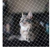 Clôture de balcon pour chat - SANYU - 5 m x 5 m - Maille nylon 2,5 cm - Blanc - Avec accessoires
