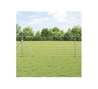 Vidaxl Clôture De Champ 0.8x25 M Acier Galvanisé